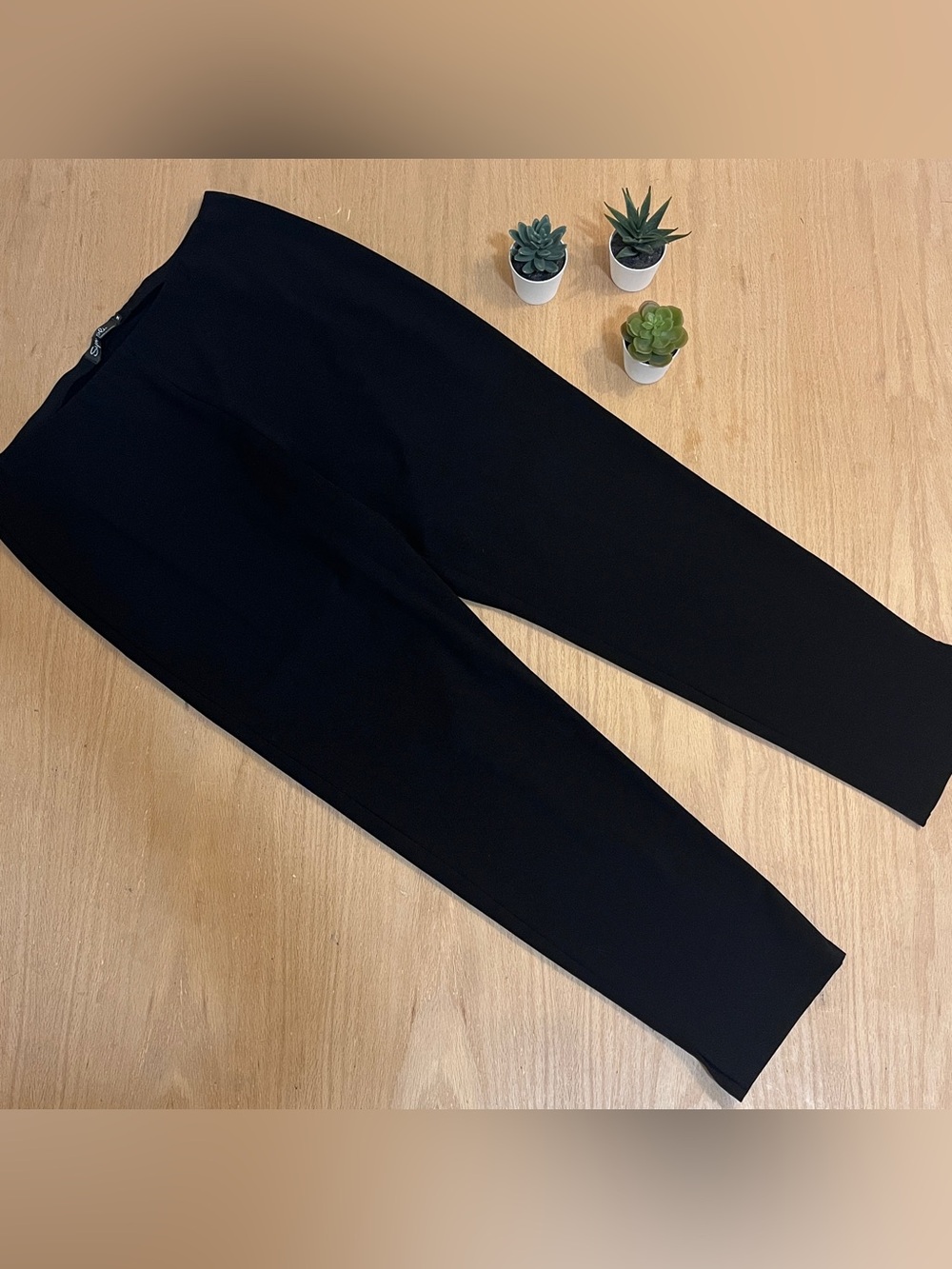 Sympli Lux Ponte Pull On Black Tencel Blend Pants in size 14 Made in Canada